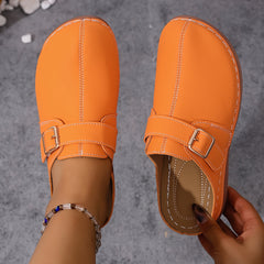 Orlaith - Gepolsterte orthopädische Sandalen in Orange