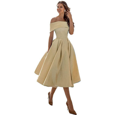 Romy - Elegantes Off-the-Shoulder Maxikleid mit Drapierung