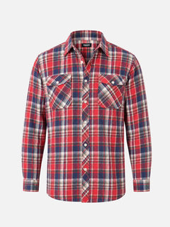 Julian | Herren Flanell Karo Hemd in Hellrosa