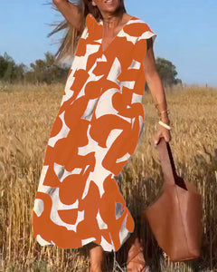 Zoey - Maxikleid - Casual Eleganz in Orange