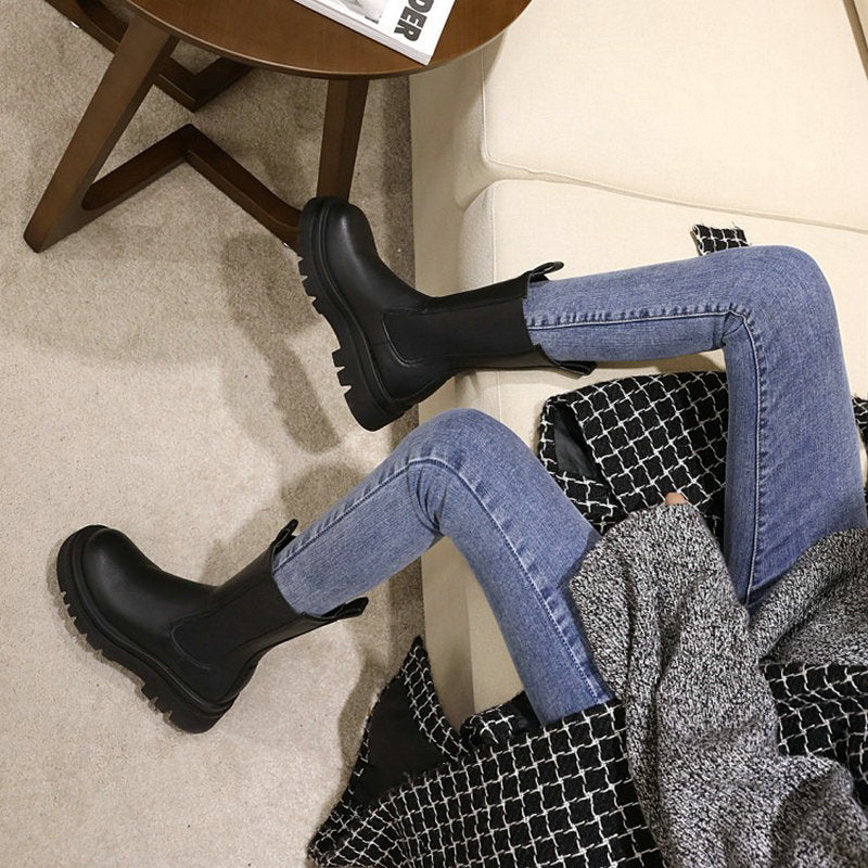 Chunky Sohle Stiefeletten für Damen