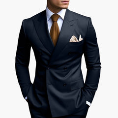 Zweireiher-Anzug für Herren - Klassisches Design mit Stil in Dunkelblau