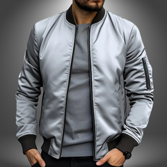 Sim | Herren Lässige Brise Jacke – Leichte Casual Jacke Herren in Weiß