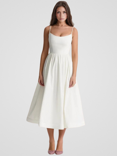 ELARA BLOOM MIDIKLEID in Weiss