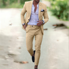 Reinhold™ - Elegante Herrenanzug (Jacke + Hose) in Khaki