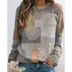 Beatrix - Schickes Farbblock-Sweatshirt in Grau