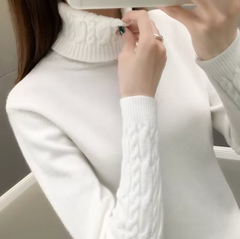 Althea – Rollkragenpullover aus Wolle in Weiß