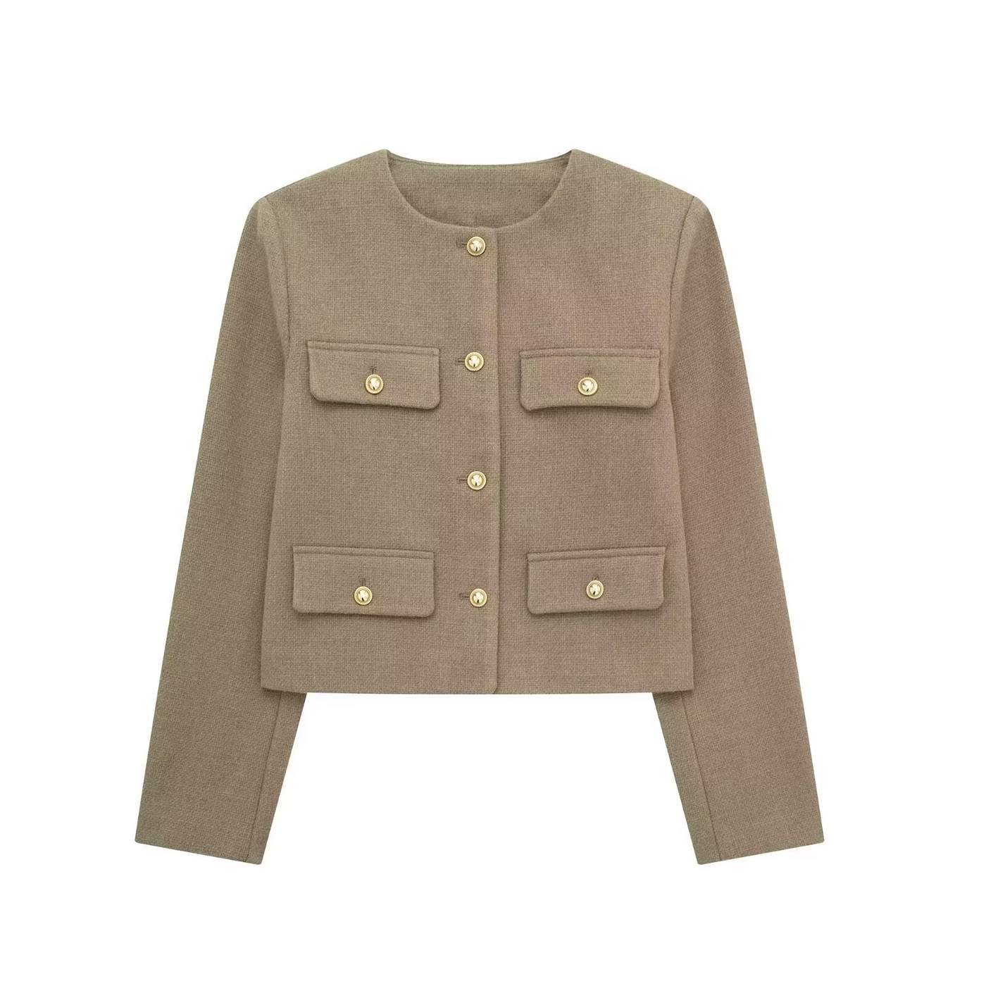 Cove - Lässiger Kurzmantel mit Besatz für Damen