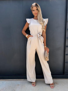 EffortlessElegance - Overall mit weitem Bein in Beige