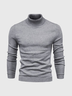 Rollkragen Pullover Herren Baumwolle | Elegant & Bequem in Grau