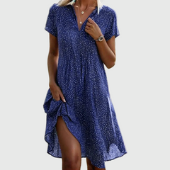 Rynissa - elegantes Midikleid in Blau