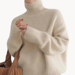 Juliette - Kaschmir Rollkragenpullover in Beige