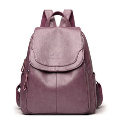Kristlaug | Eleganter und leichter Rucksack in zartem Weißton in Violett