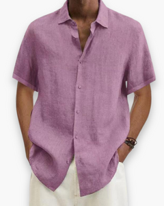 Herren Stilvolles Kurzarmhemd | Komfortabel und Modern in Rosa
