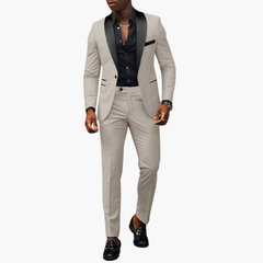 Eleganter Hochzeitsanzug - Herren Zweiteiler mit modernem Schnitt in Beige