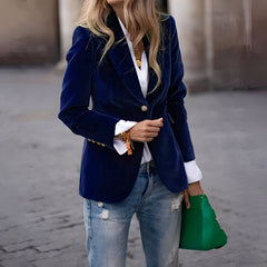 Alise - Stilvoller Slim-Fit-Blazer in Blau