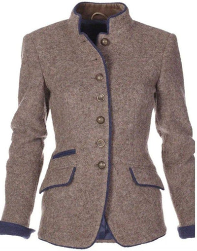 Maryse - Vintage Blazer mit Knöpfen - Stehkragen