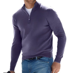Nash - Freizeitpullover mit halbem Reißverschluss in Lila