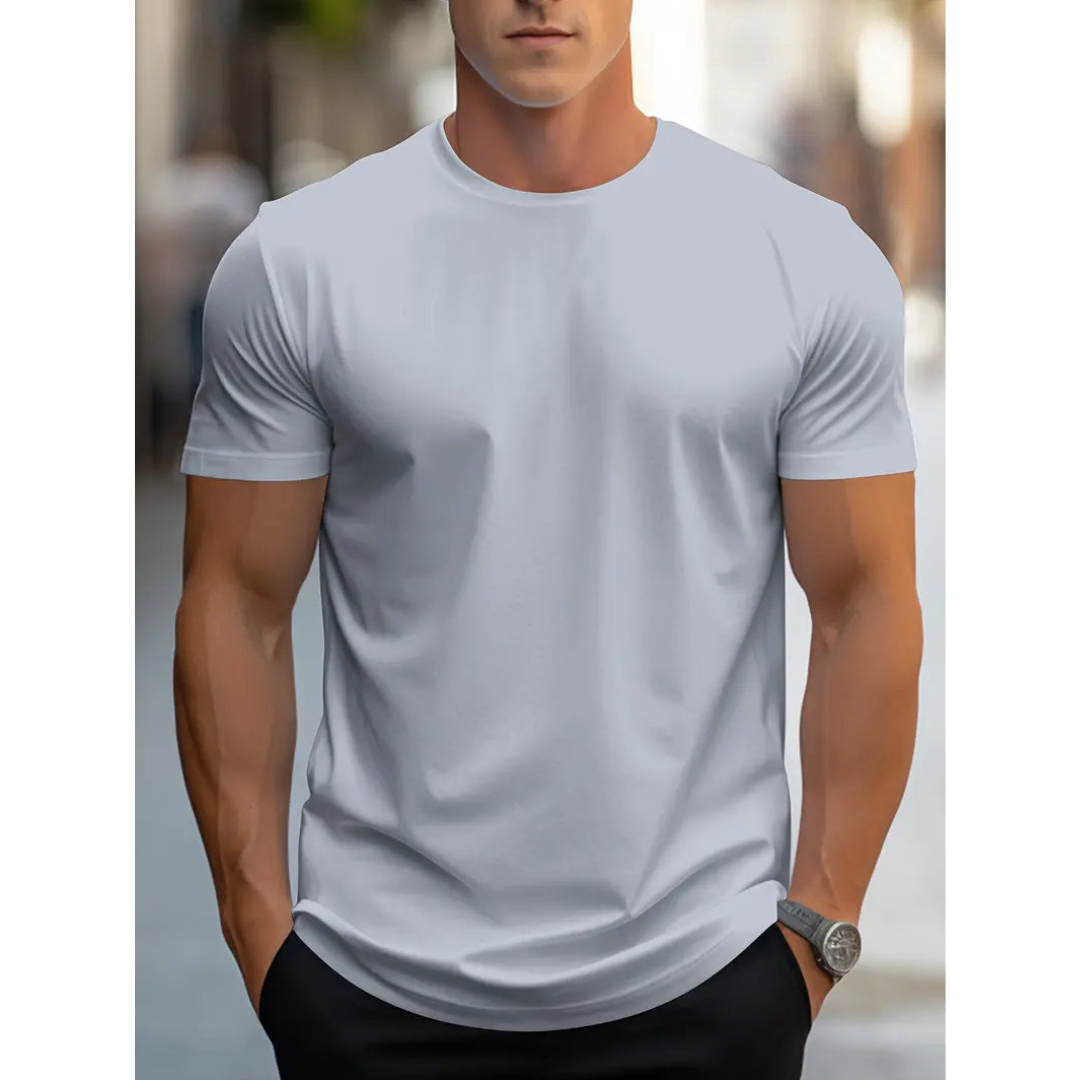 Brian - Klassisches Herren-T-Shirt mit kurzen Ärmeln