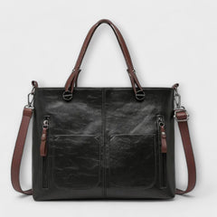 Daphne | Elegante Lederhandtasche in Schwarz