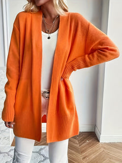 Sofia | Kuscheliger Cardigan mit offenem Schnitt in Orange