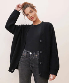 Karoline - Ultrabequemer Cardigan in Schwarz