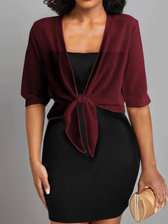 Skyla - Elegante Bluse mit offener Vorderseite für Damen in Sonnenscheingelb