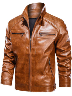 Die Julian Lederjacke in Braun