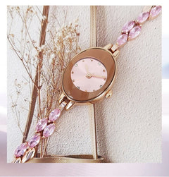 Vianne - Funkelnde Armbanduhr in Rosa