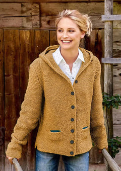 Strickjacke für Damen in Gelb