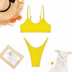 Greta® | Bequemer Push-Up Bikini in Gelb