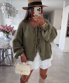Sophie | Moderner Strickcardigan mit Stil in Grün