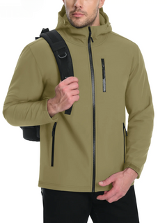 Valtoris | Wasserdichte Softshelljacke für Herren Outdoor in Grün/Gelb