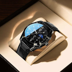 Zeitgenössische Luxus-Armbanduhr in Total Schwarz