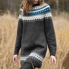 PULLOVER AUS ISLÄNDISCHEM TEXTIL | ELEGANT UND BEQUEM in Grau