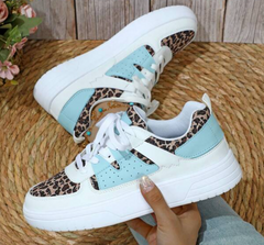 Jasmine - Damen Sneaker in Leo-Türkis