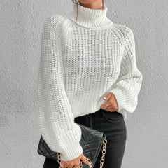 Annette - Schöner Pullover - Rollkragenpullover in Weiß