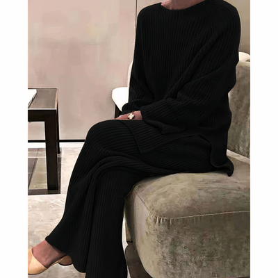 Samantha - Lässiges Set aus Strickpullover und Hose