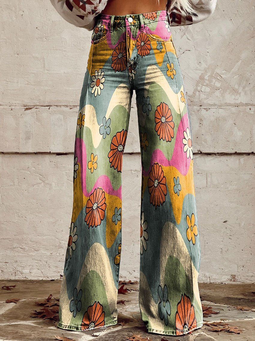 Cathleen - Weite Damenhose mit weitem Bein