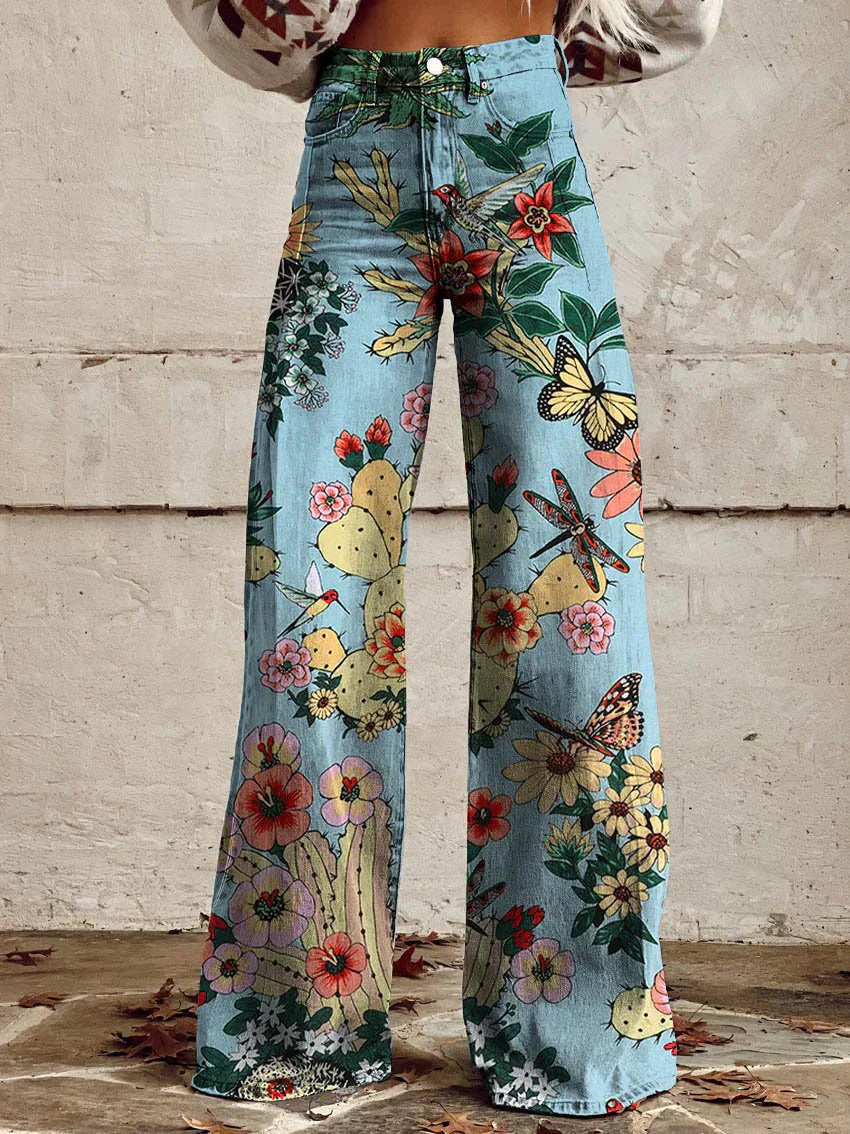 Cathleen - Weite Damenhose mit weitem Bein