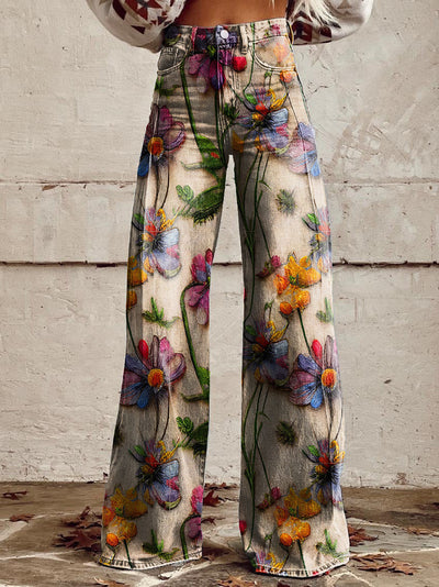 Cathleen - Weite Damenhose mit weitem Bein