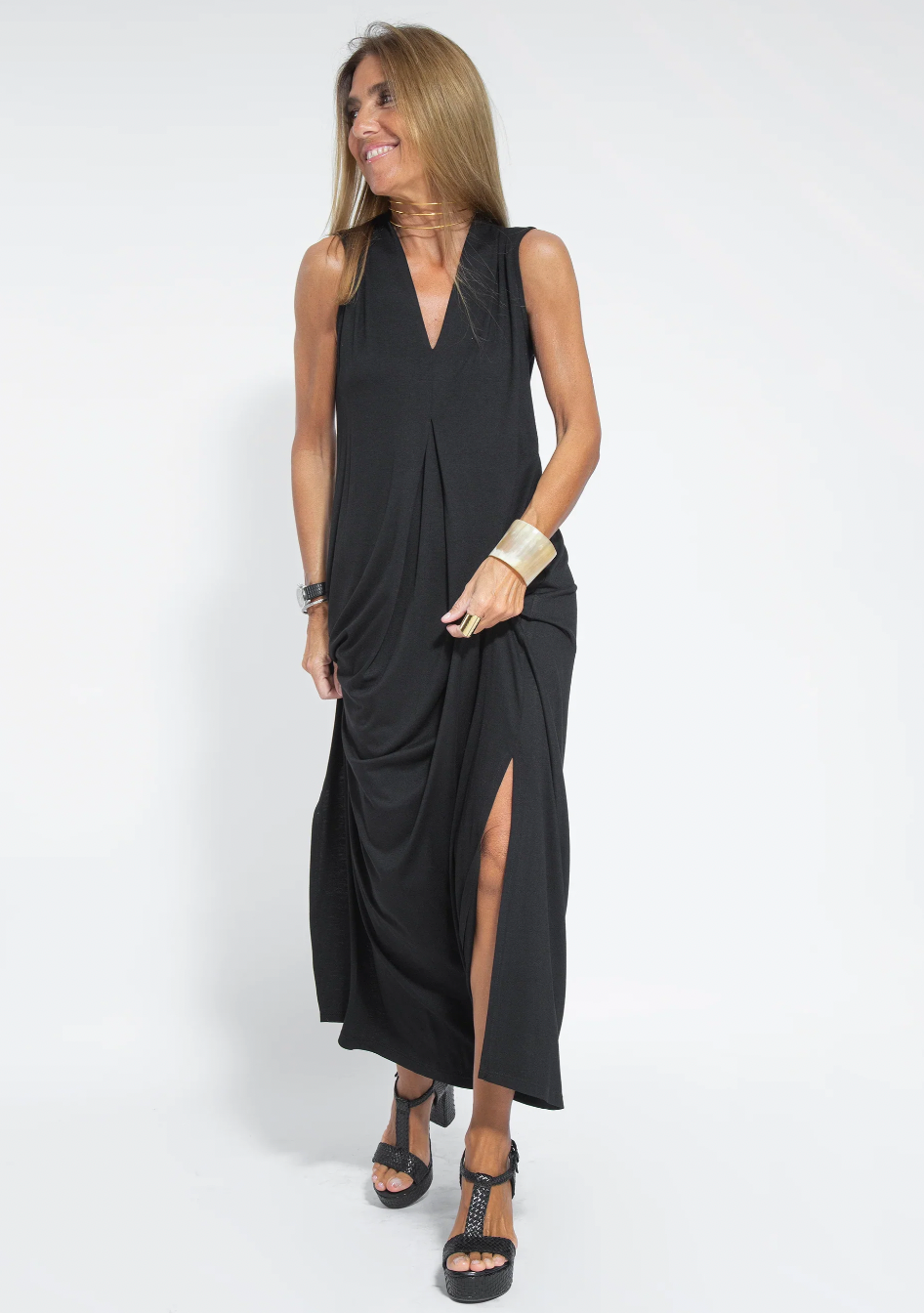 Elfleda - Langes Kleid mit Weste
