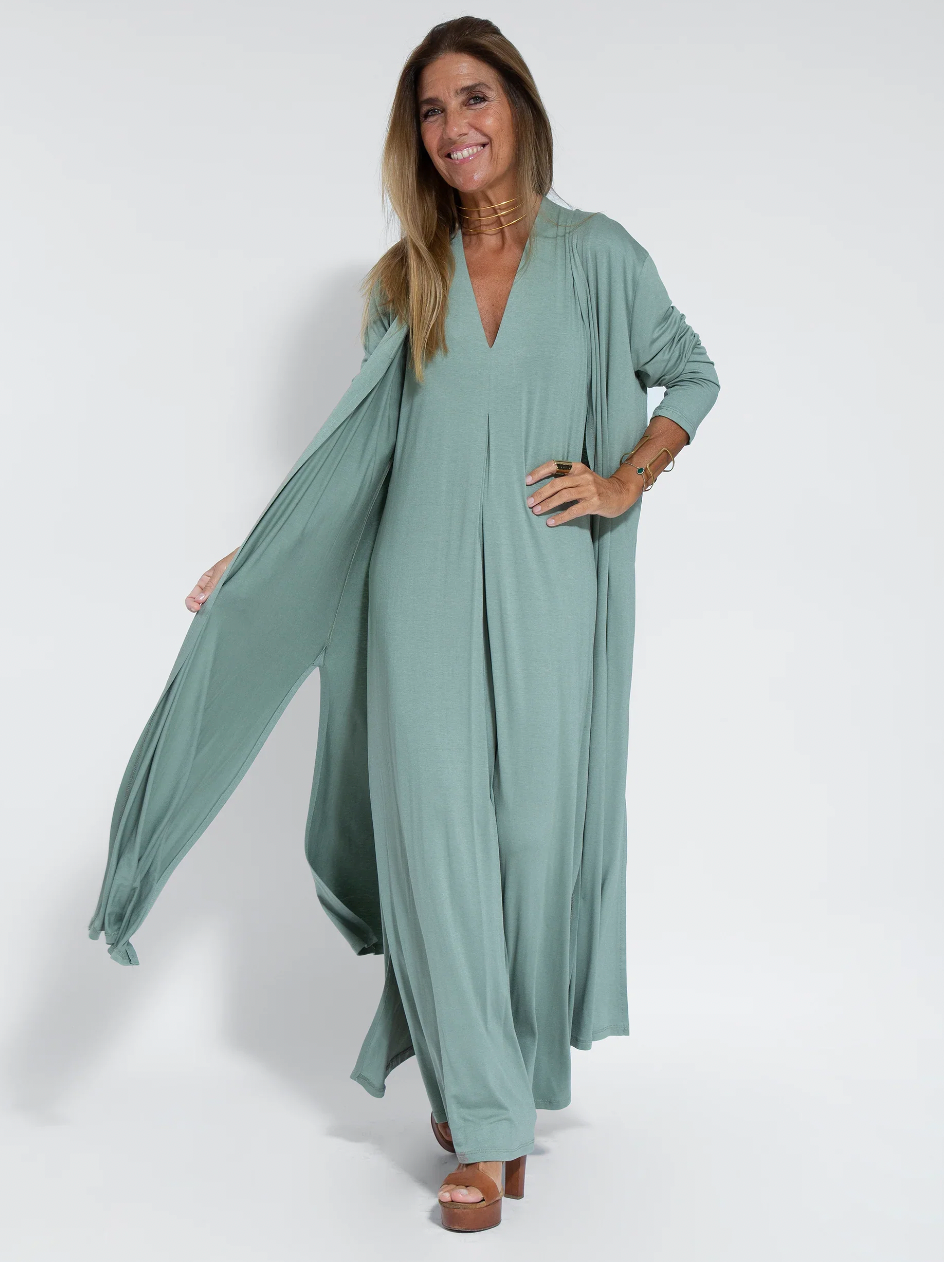 Elfleda - Langes Kleid mit Weste