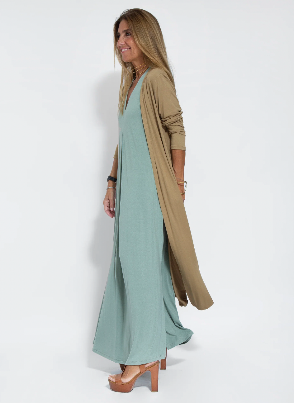 Elfleda - Langes Kleid mit Weste