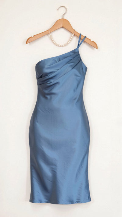Louise - Verführerisch - One Shoulder Midi-Kleid