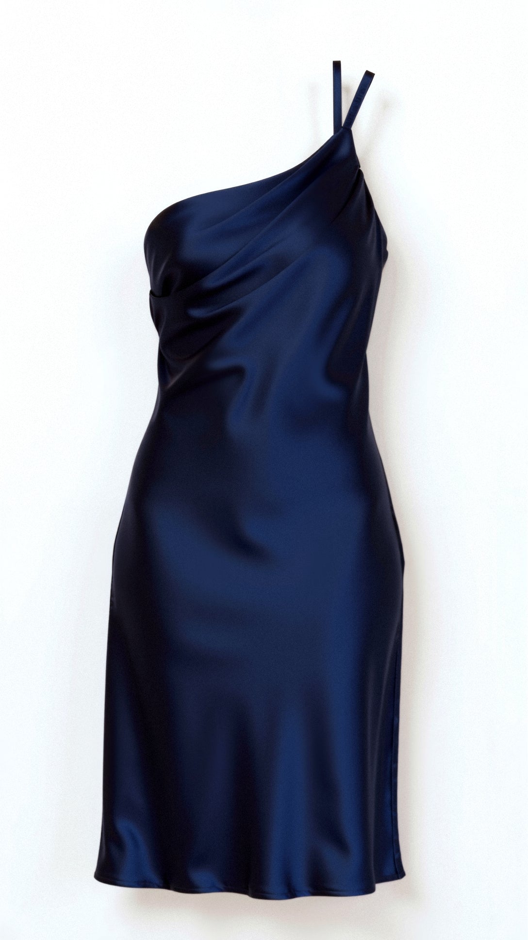 Louise - Verführerisch - One Shoulder Midi-Kleid