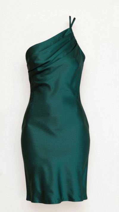 Louise - Verführerisch - One Shoulder Midi-Kleid