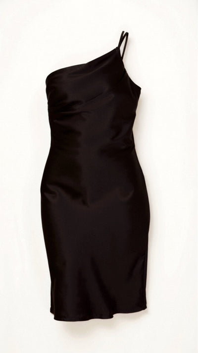 Louise - Verführerisch - One Shoulder Midi-Kleid