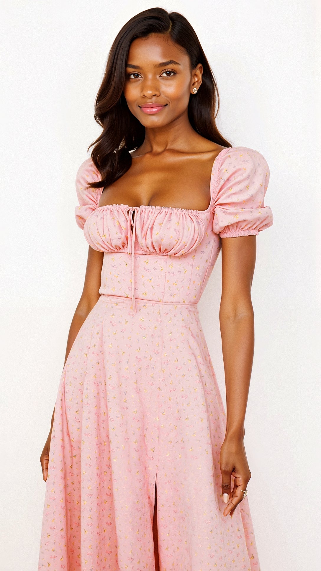 Daniela - Midikleid - Quadratische Halslinie