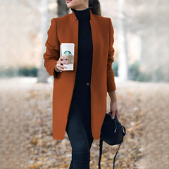 Savannah - Stilvoller langer Blazer in Orange